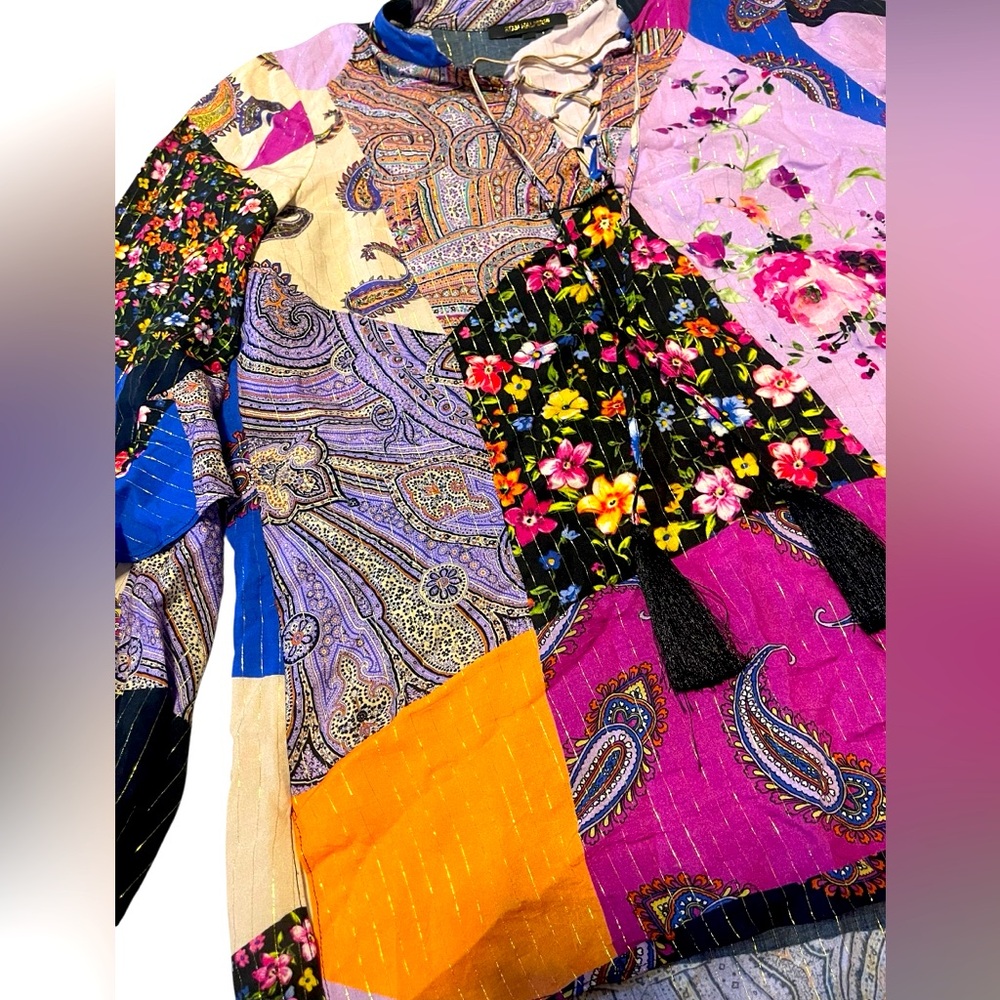Kobi Halperin Multicolor Patchwork Blouse - image 5